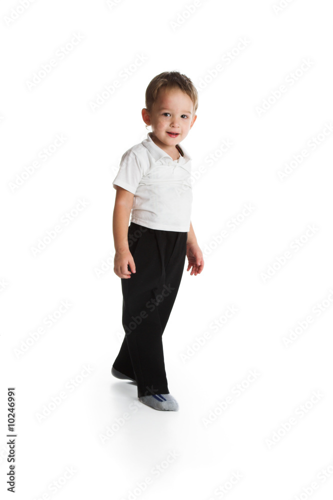 Little nice boy on white isolated background Little nice boy on white isolated background