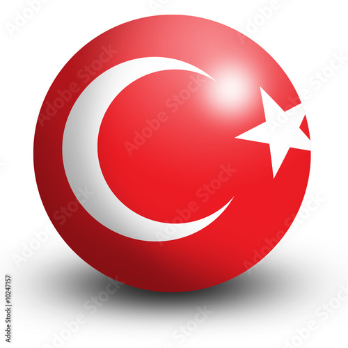 Turkey flag orb Button Icon