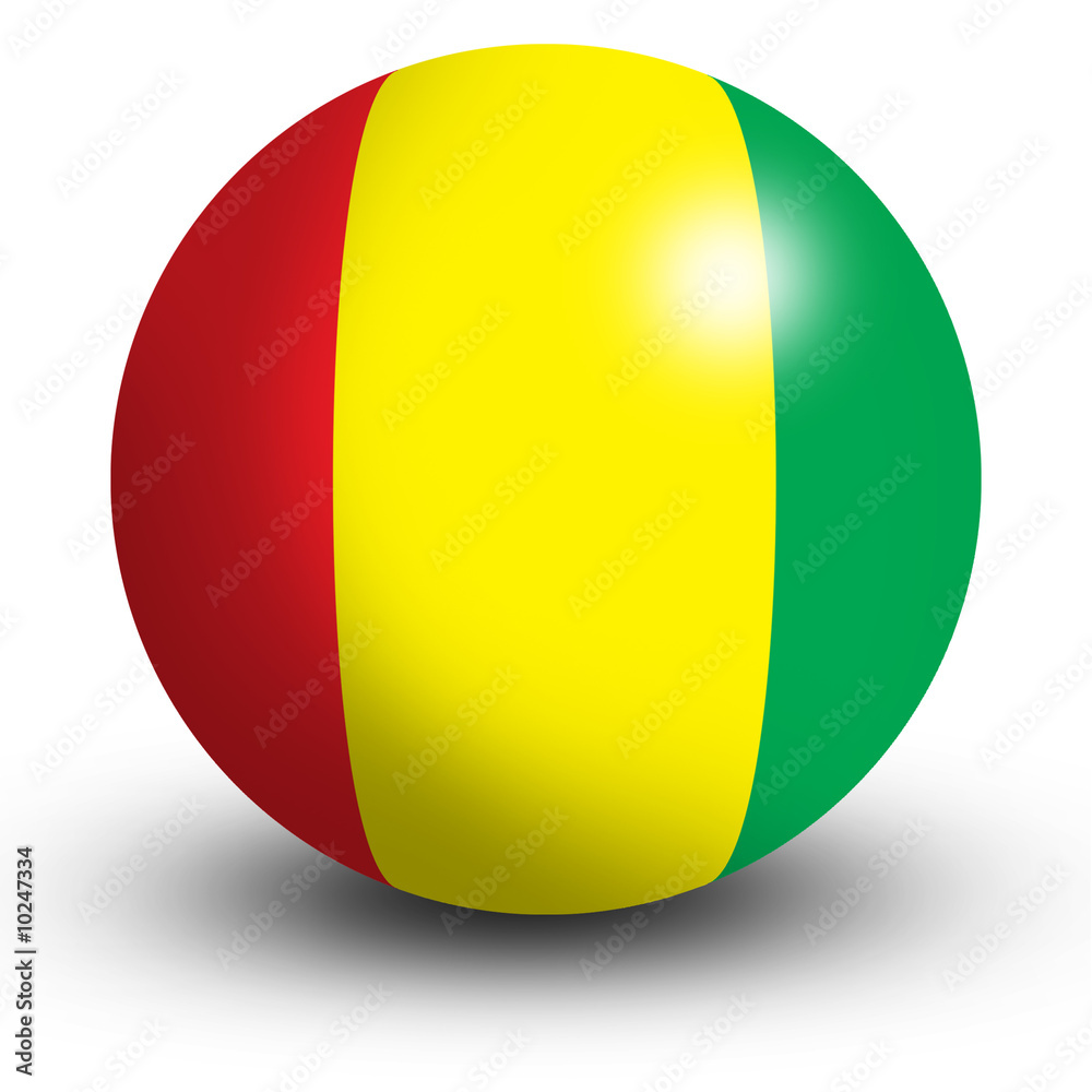 Fototapeta premium Guinea flag orb Button Icon