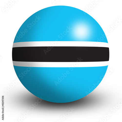 Botswana flag orb Button Icon
