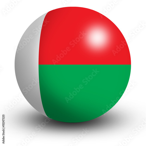 Madagaskar flag orb Button Icon