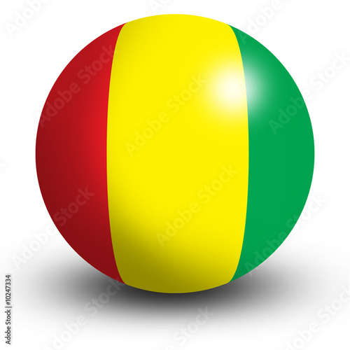 Guinea flag orb Button Icon