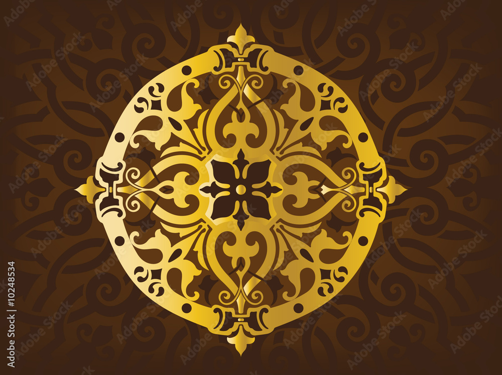 Simple Illustration for Arabic Ornamint Symbols and Backgrounds