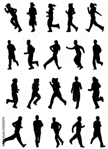 running people vector set