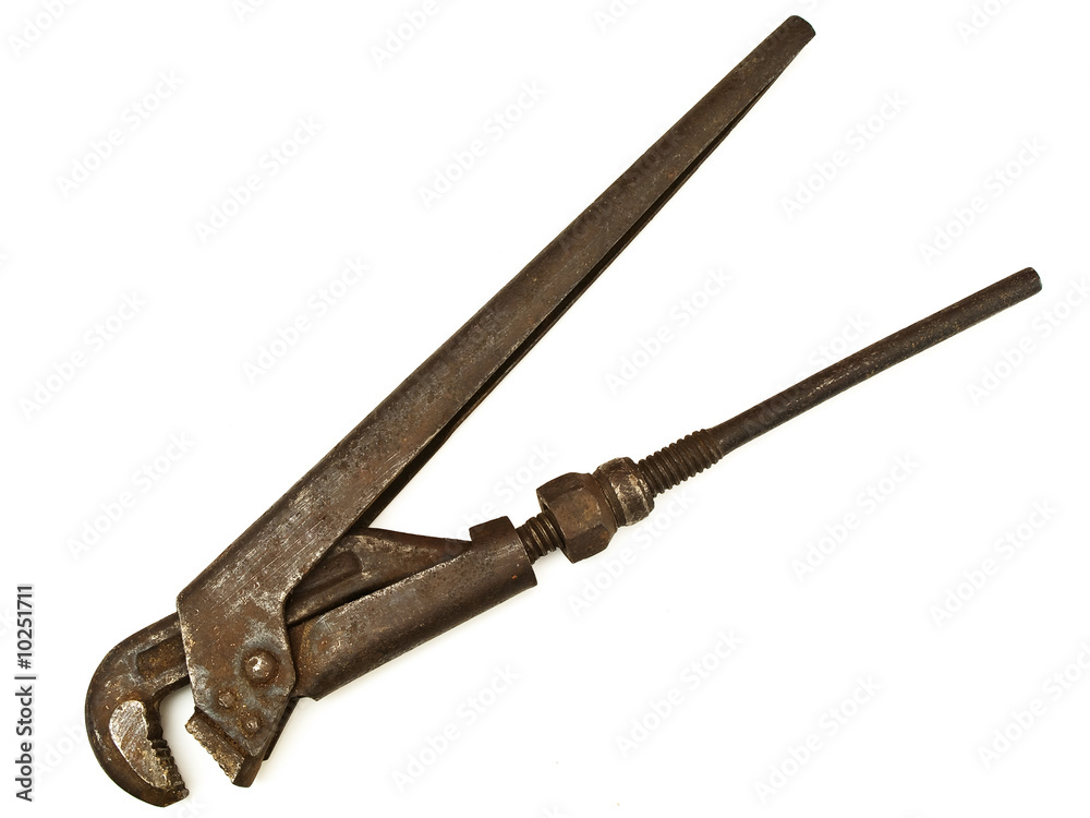 photo of the old,rusty extension wrench photo of the old,rusty extension wrench