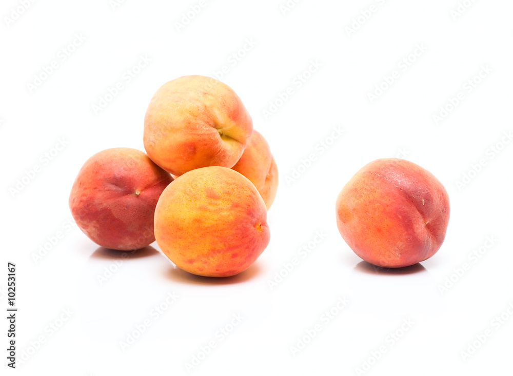 Sweet peach isolated on white