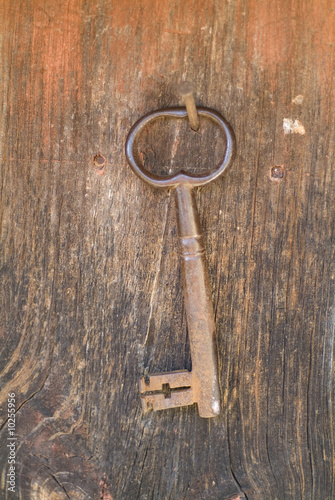 Key hung on the door