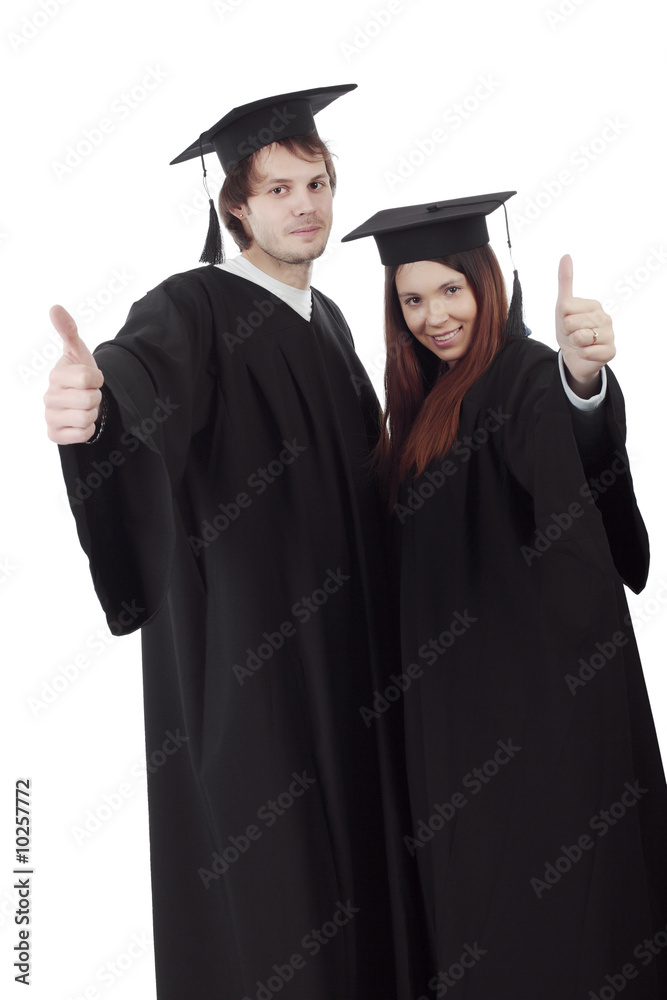 Portrait of a young peoplein a academic gown. Portrait of a young peoplein a academic gown.
