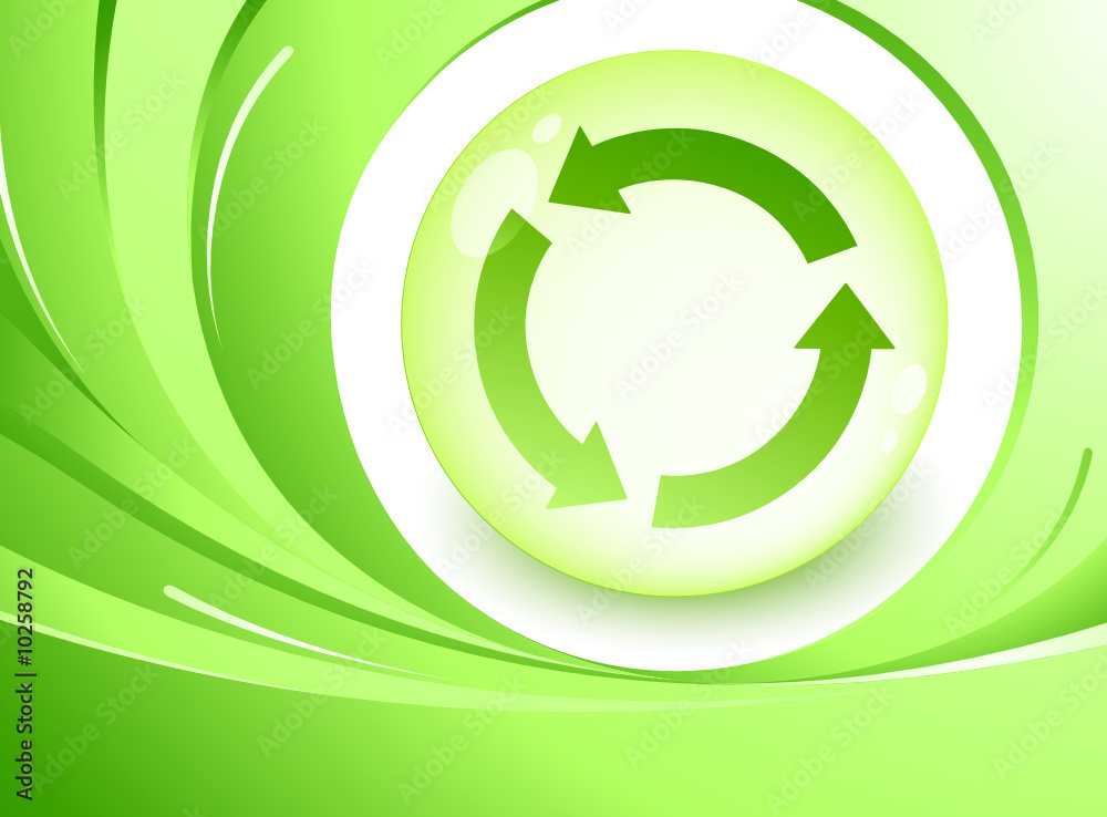 Fond abstrait et bille recyclage Fond abstrait et bille recyclage