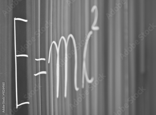 Naklejka Einstein's equation on a school blackboard