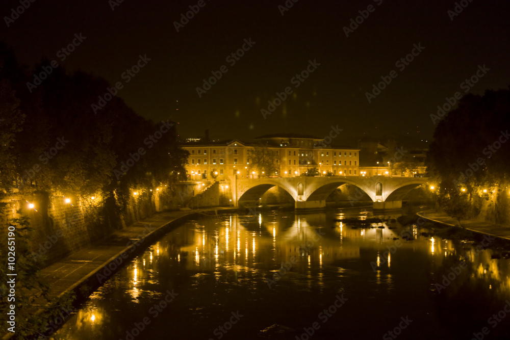 Rome By Night - Bridge Over The Tiber