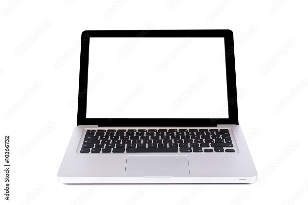 Laptop computer with blank space, isolated on a white background Laptop computer with blank space, isolated on a white background