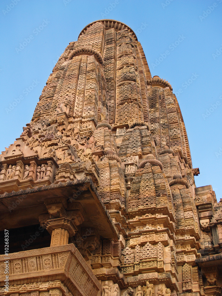 Temple in Khajuraho. Madhya Pradesh, India