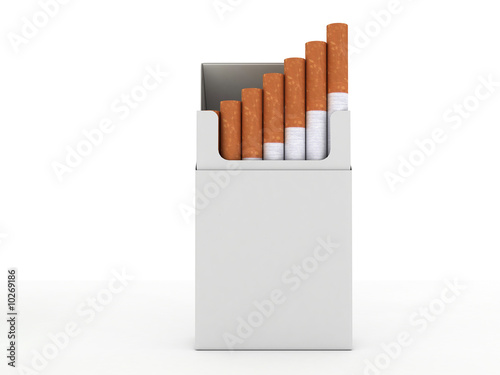 Open pack of cigarettes