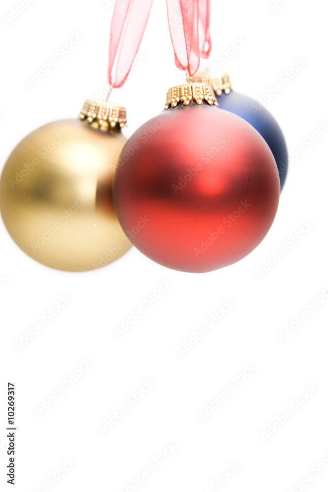 christmas decoration - glass balls isolated on white christmas decoration - glass balls isolated on white