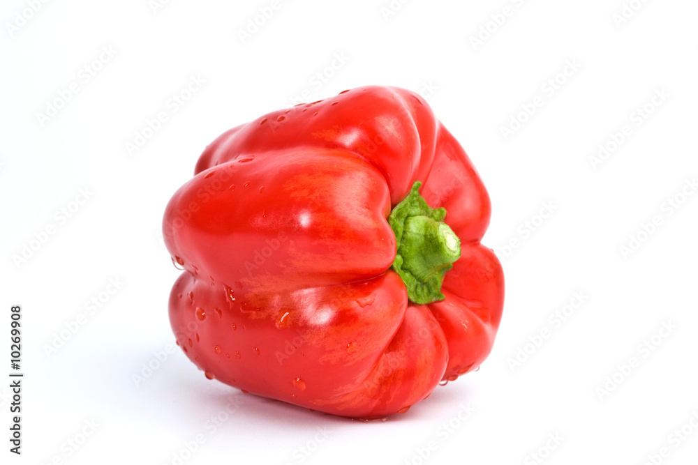Red sweet paprica pepper, isolated on white Red sweet paprica pepper, isolated on white