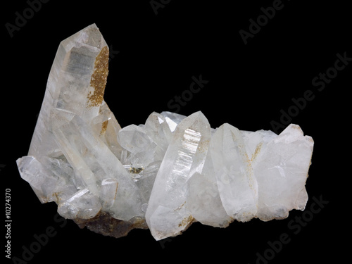 Rock crystal on a black background