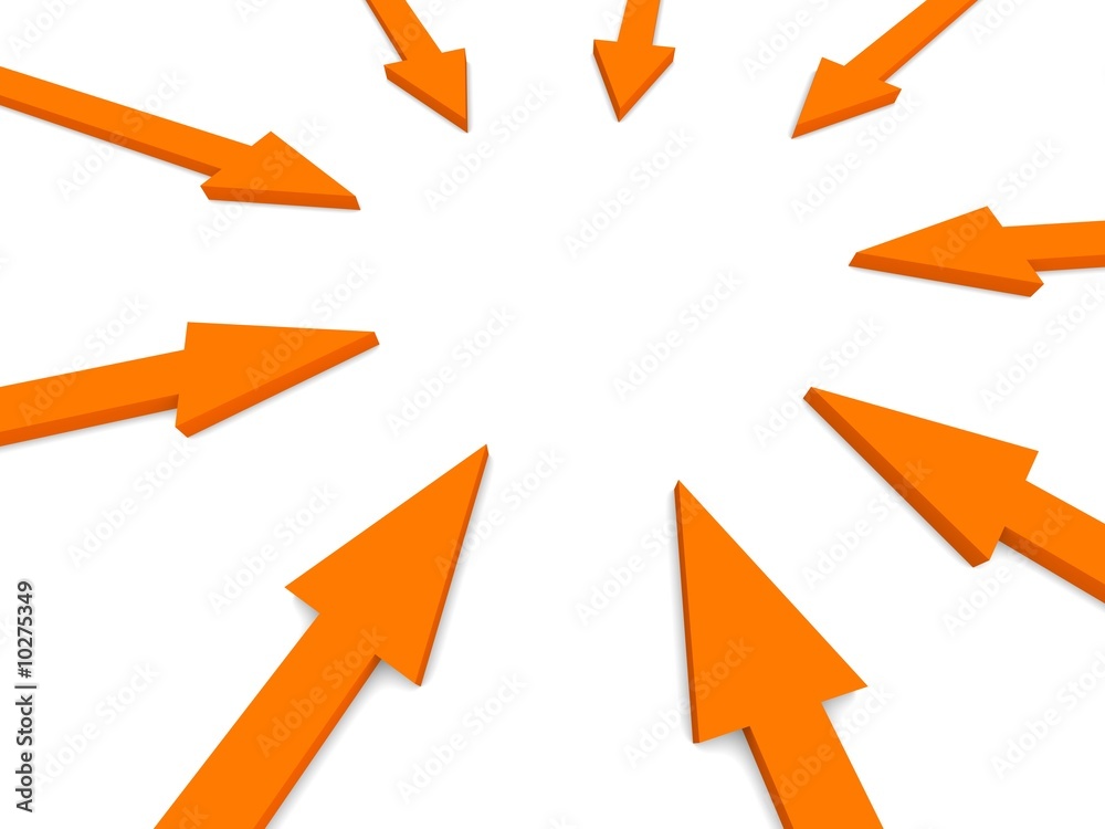 Arrows background. 3d rendered image. Arrows background. 3d rendered image.