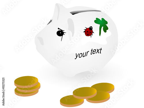 Vector illustration of piggy bank