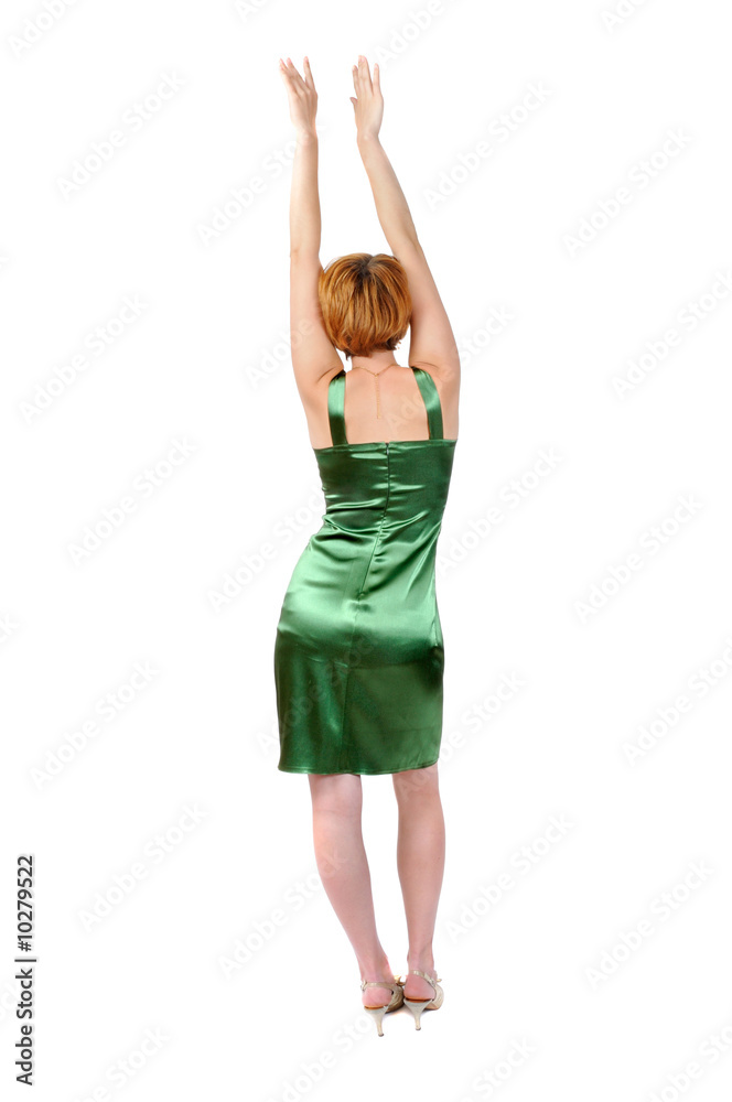 Back of beautiful wonam figure, isolated on white Back of beautiful wonam figure, isolated on white
