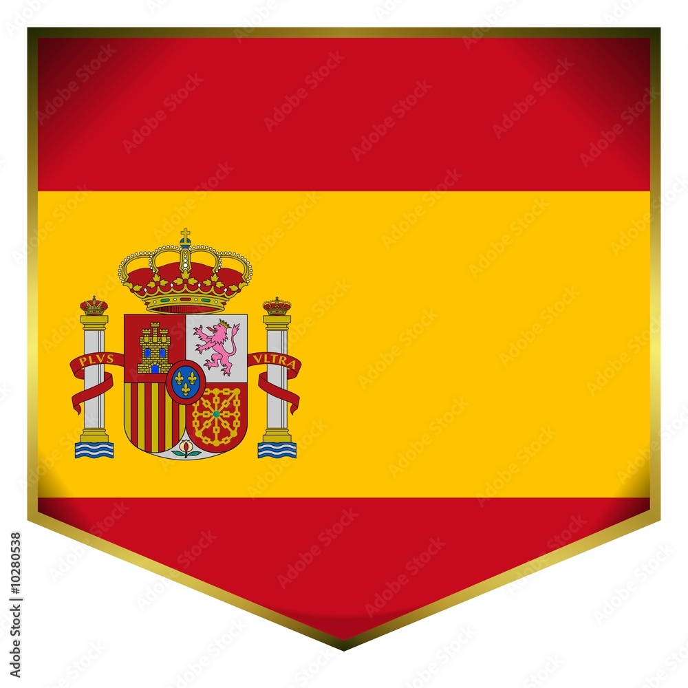 Obraz premium écusson drapeau espagne spain flag