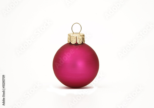 Pinky purple Christmas ball decoration with drop shadow