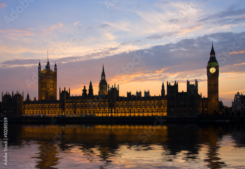 House of parliament and Big Ben at sunset time