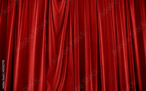 Red Stage Curtain or Drapes