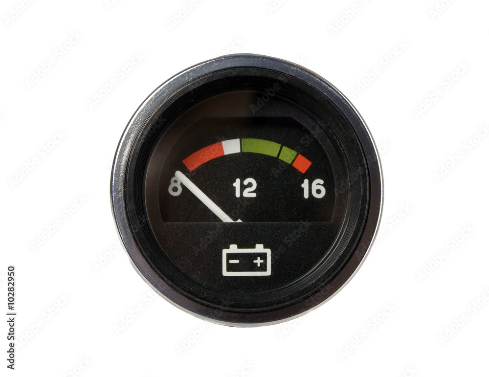 There is a voltmeter for accumulator of car There is a voltmeter for accumulator of car