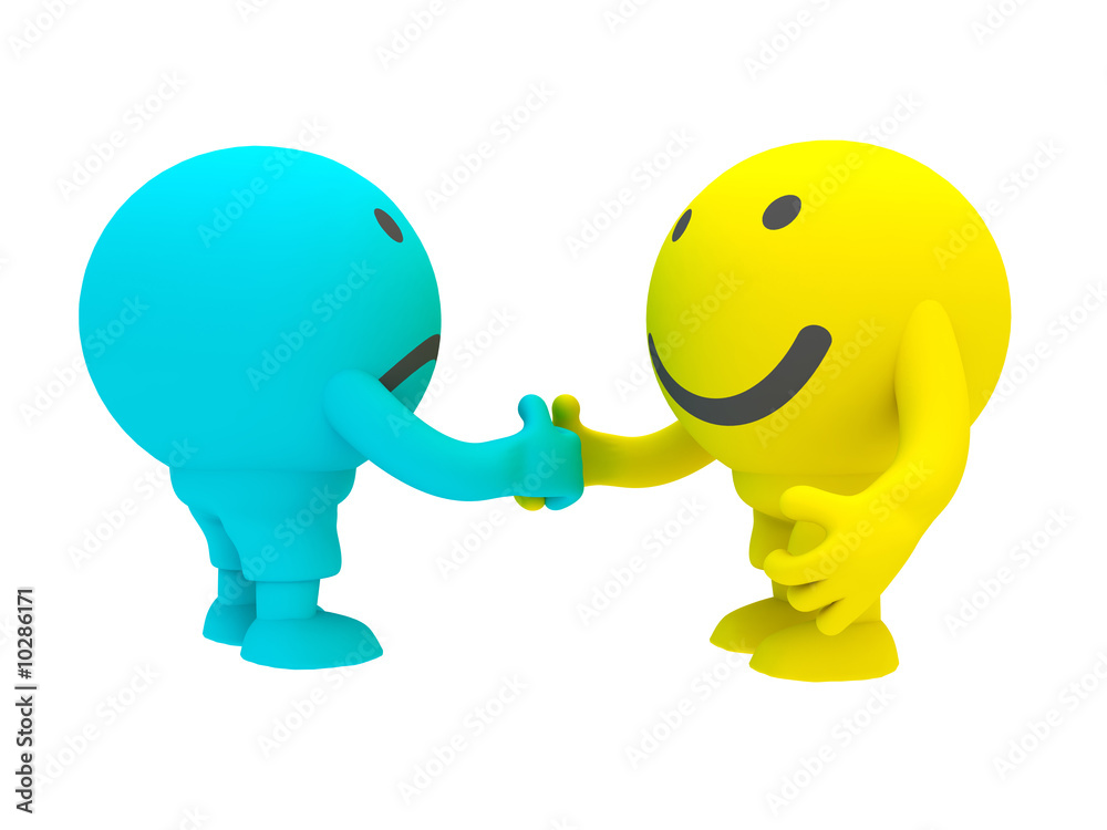 Two color smiley's. blue and yellow Two color smiley's. blue and yellow