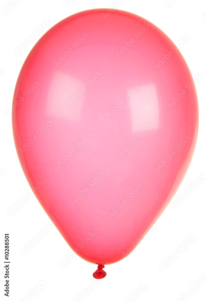 red balloon isolated on white, shot in studio red balloon isolated on white, shot in studio