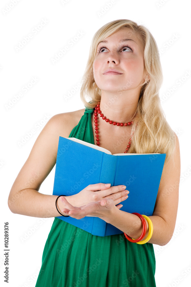 Girl on white isolated background Girl on white isolated background