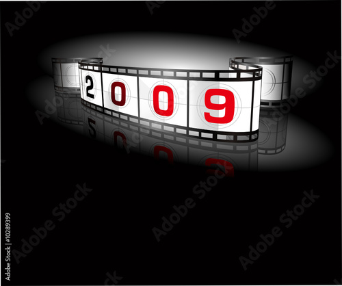 greeting card 2009 - film strip- vector