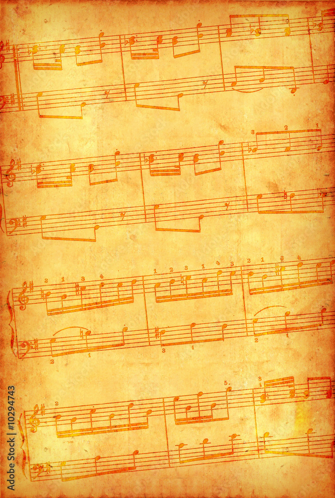 Fototapeta premium Grunge retro-styled musical background