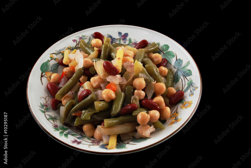stock picture of a bean and vegetable salad stock picture of a bean and vegetable salad