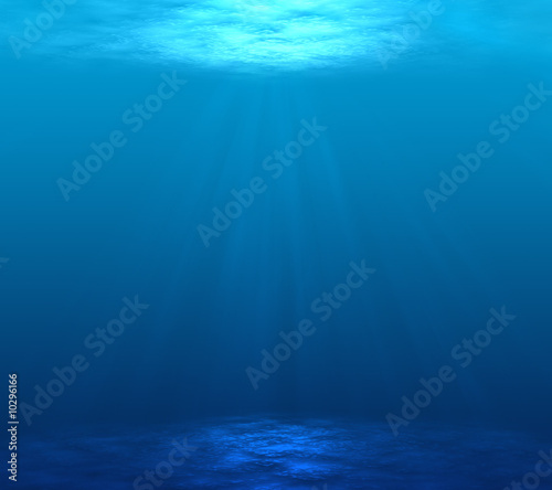 Digitally made underwater scene