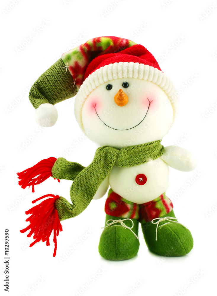Fototapeta premium Christmas snowman isolated on a white background