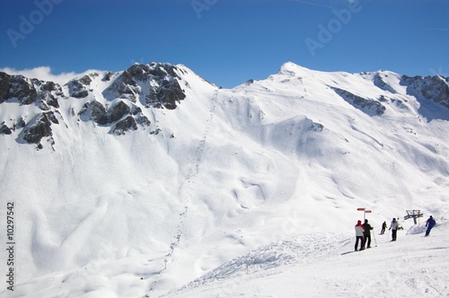 alpine skiing landscape