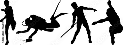 sport silhouettes