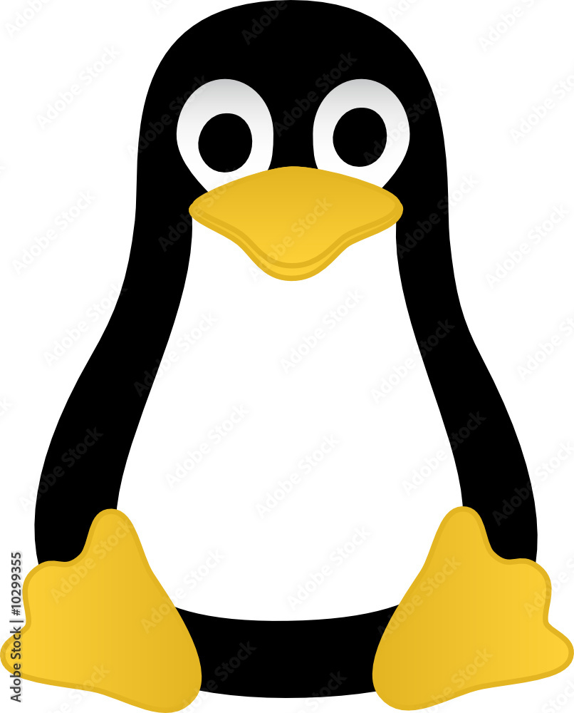 Le Pingouin Tux Linux Stock Vector Adobe Stock