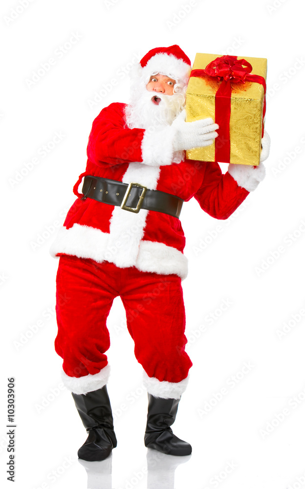 Happy Christmas Santa. Isolated over white background. Happy Christmas Santa. Isolated over white background.