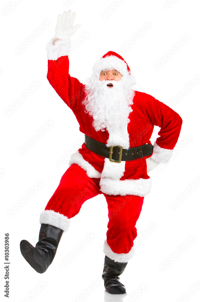 Happy Christmas Santa. Isolated over white background. Happy Christmas Santa. Isolated over white background.