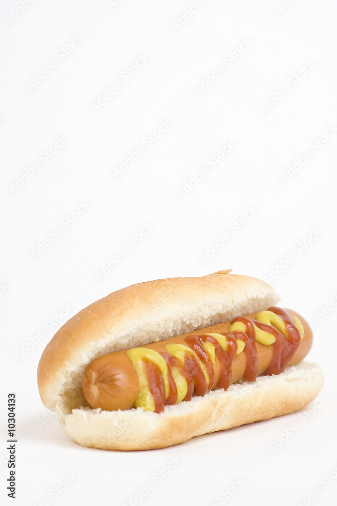 fast food, delicious hot dog isolated over white background fast food, delicious hot dog isolated over white background