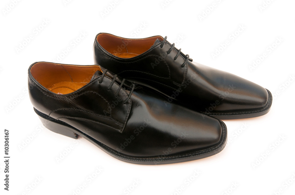 Black shoes isolated on the white background Black shoes isolated on the white background