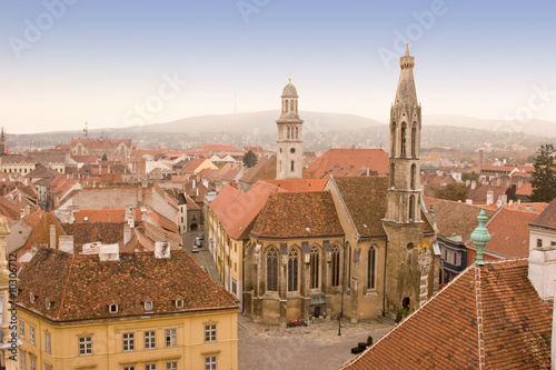 View on old town, Sopron, Hungary photo