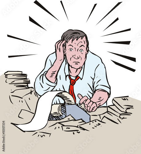 Accountant scratching his head