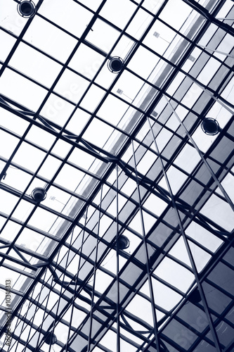 Transparent ceiling of office building