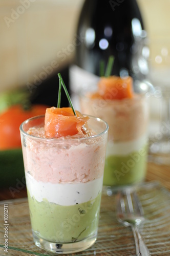 verrine au saumon