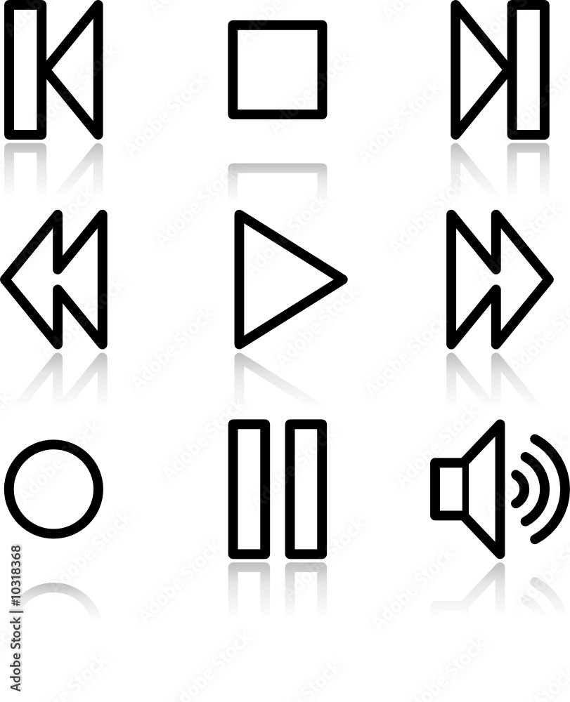 Walkman black contour web icons V2 Walkman black contour web icons V2