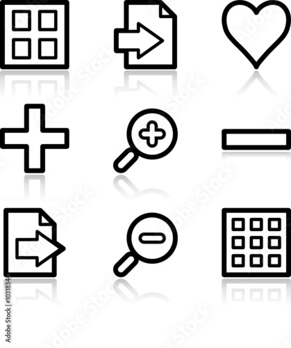 Image viewer black contour web icons V2